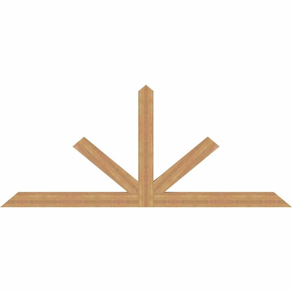 Ekena Millwork Saratoga Timber Gable Bracket, Western Red Cedar, 108"W x 45"H x 3 1/2"D x 5 1/2"F, 10/12 Pitch GBW108X45X0406SAR00SWR - main